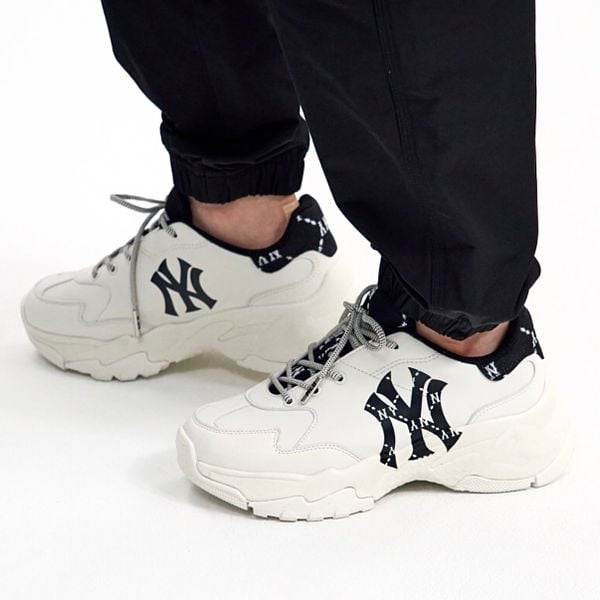 716 - Giày MLB BigBall Chunky Diamond Monogram New York Yankees Black - 3ASHCDM2N-50BKS