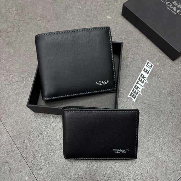 800 - Ví Coach Nam 3 in 1 Wallet Billfold Black - CY911