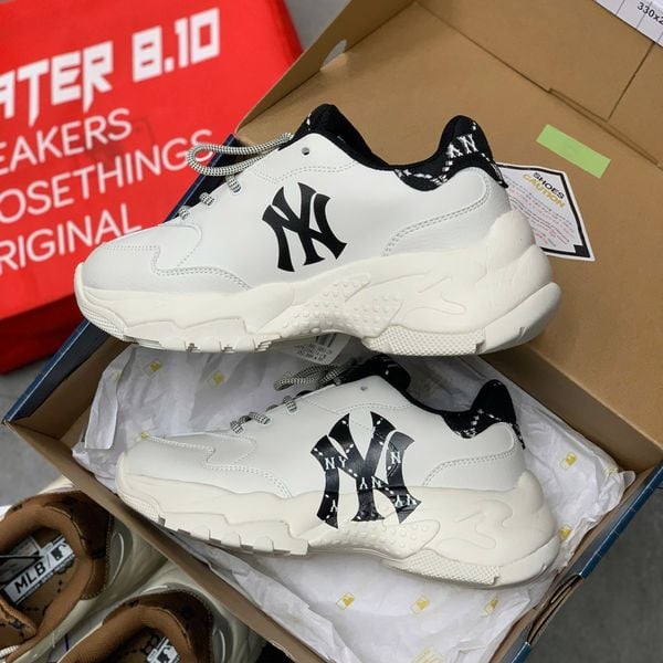 716 - Giày MLB BigBall Chunky Diamond Monogram New York Yankees Black - 3ASHCDM2N-50BKS