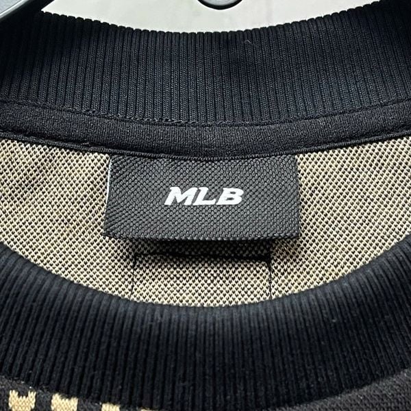 733 - Áo thun unisex cổ tròn MLB Jacquard Dia Monogram Đen - 3ATSM0144-50BKS