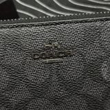 823 - Ví Coach cầm tay dáng dài khóa Zip Around Wallet In Signature Canvas 'Charcoal/Black' - CW778