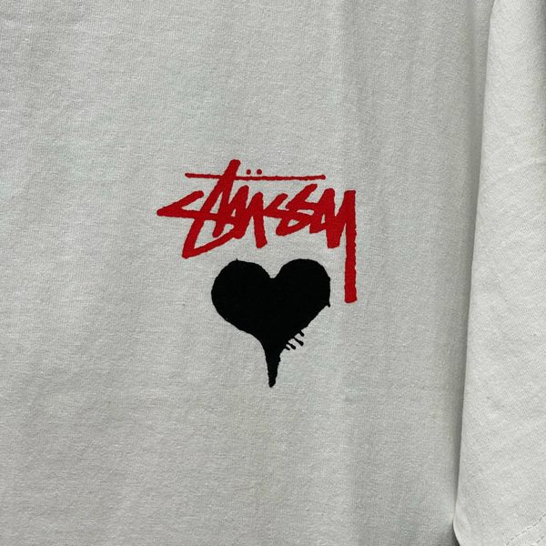228 - Áo Thun Stussy Heart Trắng / Đen - 1904922
