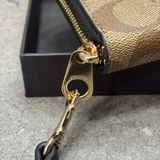 784 - Ví Coach Zip Signature Black - C4452