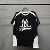 761 - Áo Thun New Era Raglan New York Yankees màu trắng đen  - 12224584