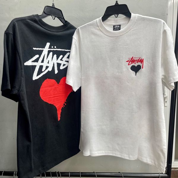 228 - Áo Thun Stussy Heart Trắng / Đen - 1904922
