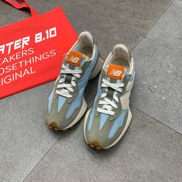 377 - Giày New Balance 327 White Blue Moss - U327SC