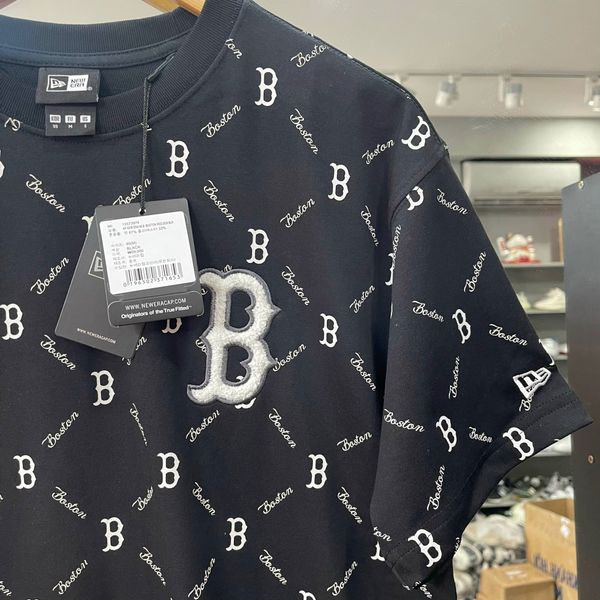 393 - Áo Thun New Era Monogram Boston Red Sox Black - 13573979