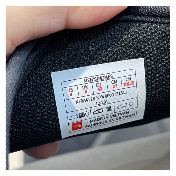 017 - Dép Quai Ngang The North Face Black White - H029526