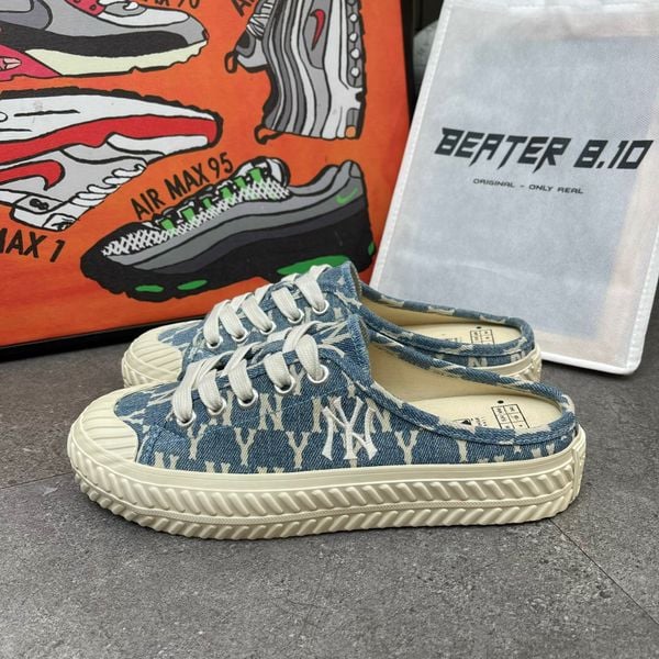 65 - Giày MLB Mule Playball Origin Mono Denim - 32SHSD111