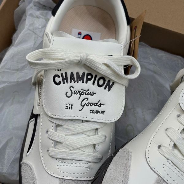 786 - Giày Champion Essentials Champ T-Trainer Cream Black - U5AFCTW15U3