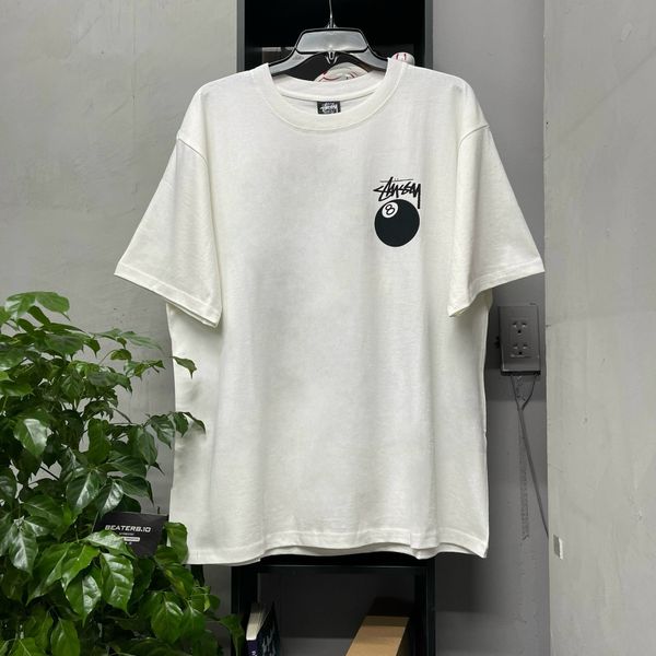 207 - Áo Thun Stussy 8 Ball Pig Dyed Black/White - 1904864