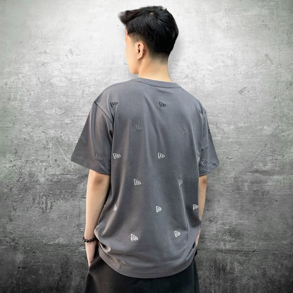 472 - Áo New Era Mini Logo Thêu Xám  - 14187336