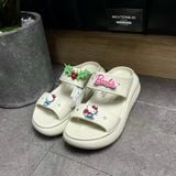 569 - Dép Sandal Clog Unisex Crocs Classic Crush màu kem - 207670-2Y2