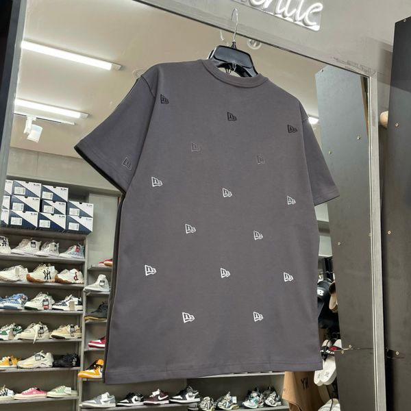 472 - Áo New Era Mini Logo Thêu Xám  - 14187336