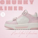 747 - Giày MLB Chunky Liner Mid Classic Mono New York Yankees Pink - 3ASXCMM4N-50PKS