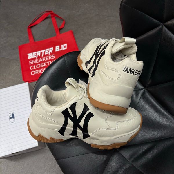 108 - Giày MLB Bigball Chunky NY Gum Beige New York Yankees - 3ASHC101N-50BGL