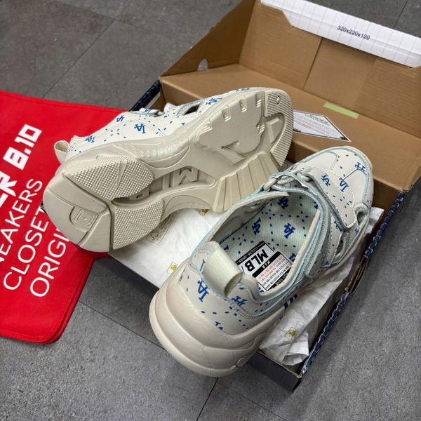 603 - Giày Sandal MLB BigBall Chunky Mask Diamond Monogram LA Dodgers - 3ASDCMM33-07CRS