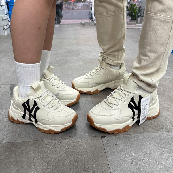 108 - Giày MLB Bigball Chunky NY Gum Beige New York Yankees - 3ASHC101N-50BGL