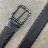 642 - Dây Thắt Lưng Da Nam COACH 38mm Khoá Đảo Chiều màu Đen - CQ024 BLK