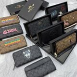 544 - Ví Coach Accordion Canvas Dáng Dài Khóa Zip