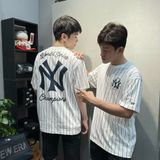 580 - Áo thun New Era New York Yankees Champions màu trắng sọc - 13732108