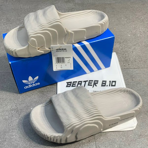 224 - [Fullbox] Dép Quai Ngang Adidas Adilette 22 Light Brown- HQ4670