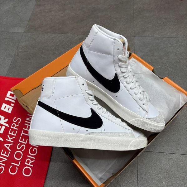 113 - Nike Blazer mid 77 Vintage Trắng/Đen (BQ6806-100)