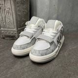 376 - Giày MLB Korea Chunky Liner Mid Denim New York Yankees Xám - 3ASXCDN3N-50GRS