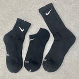 14 - Vớ Nike DRI-FIT chính hãng Thấp - Lửng - Cao Trắng/ Đen