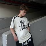 762 - Áo thun New Era Raglan New York Yankees Cream Black - 12224586