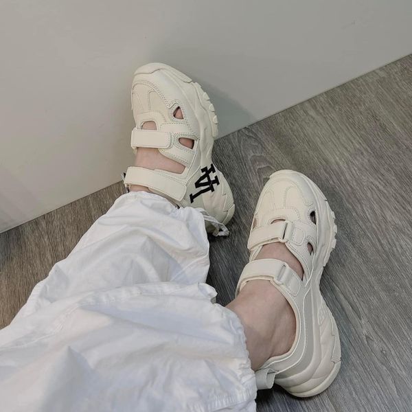 531 - Giày Sandal MLB BigBall Chunky Mask LA Dodgers Beige - 3ASDCH133-07CRS