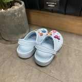 418 - Dép Sandal Clog Unisex Crocs Classic (Black/ White/ Bone/ Blue)
