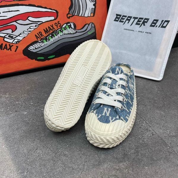 65 - Giày MLB Mule Playball Origin Mono Denim - 32SHSD111