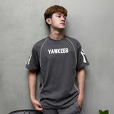 778 - Áo Thun New Era NY Yankee Grey Line White - 13235675