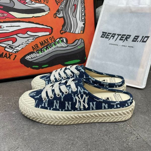 65 - Giày MLB Mule Playball Origin Mono Denim - 32SHSD111