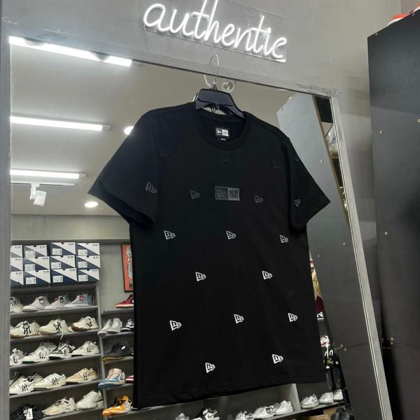 519 - Áo New Era Mini Logo Thêu Đen - 14187337