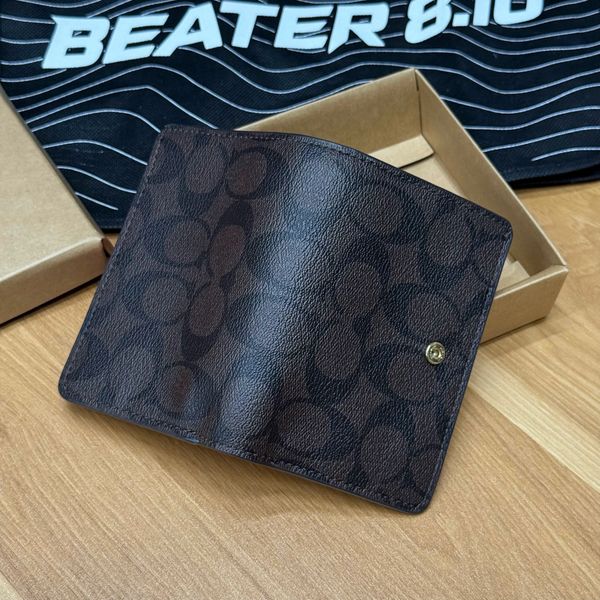 819 - Ví Coach Medium Corner Zip Wallet In Signature Canvas - C0082