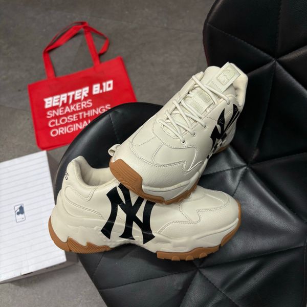 108 - Giày MLB Bigball Chunky NY Gum Beige New York Yankees - 3ASHC101N-50BGL