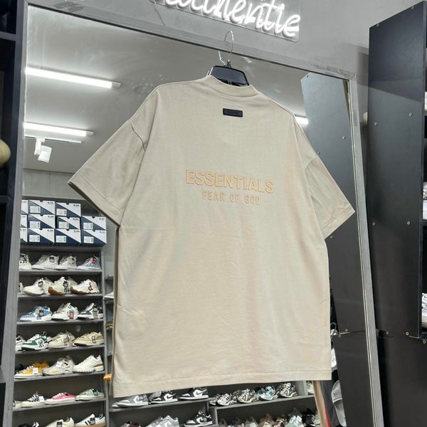 480 - Áo Thun Essentials Fear Of God V-Neck Silver Cloud Fall SS23