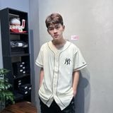 571 - Áo thun New Era Baseball Jersey Beige Short Sleeve - 13573571
