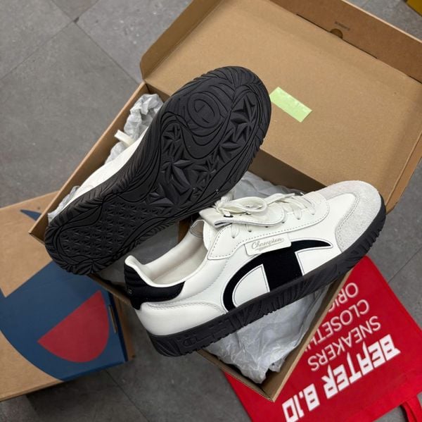 786 - Giày Champion Essentials Champ T-Trainer Cream Black - U5AFCTW15U3