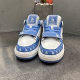 264 - Giày MLB Chunky Liner Mid Monogram LA Dodgers Blue - 3ASXLM13N-07CBL