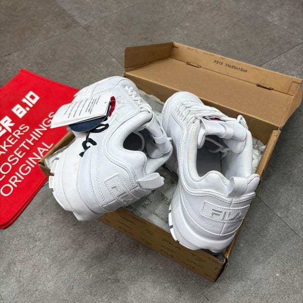 776 - Giày Fila Disruptor 2 Script Trắng Big Logo - 1FM00863-121