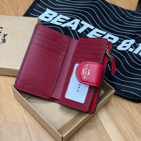 819 - Ví Coach Medium Corner Zip Wallet In Signature Canvas - C0082