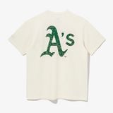286 - Áo Thun New Era x MLB Big Paisley Athletics Ivory - 13086596