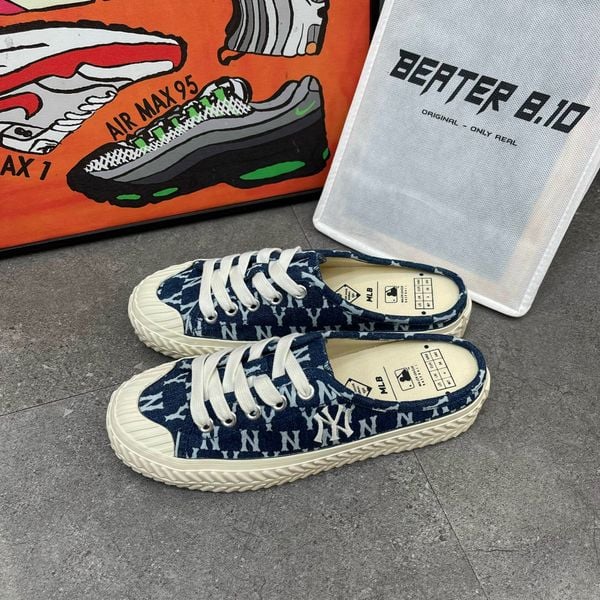 65 - Giày MLB Mule Playball Origin Mono Denim - 32SHSD111
