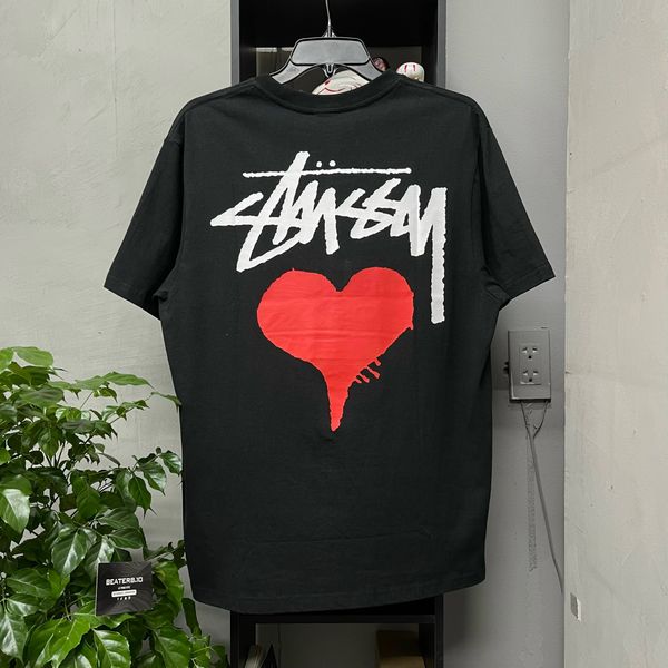 228 - Áo Thun Stussy Heart Trắng / Đen - 1904922