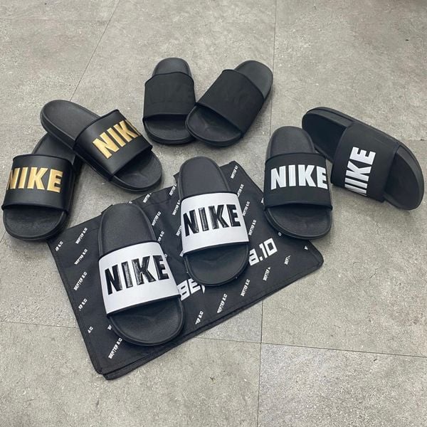 180 - Dép Nike Offcourt Slides (black / black white / black gold / summit white)