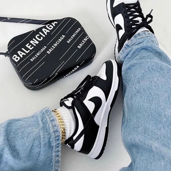 152 - Giày Dunk Low Panda Retro Black White - HF5441-100