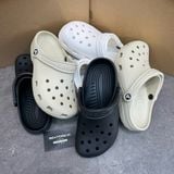 418 - Dép Sandal Clog Unisex Crocs Classic (Black/ White/ Bone/ Blue)